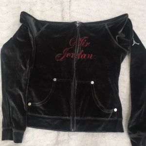 Off the shoulder air Jordan sweater